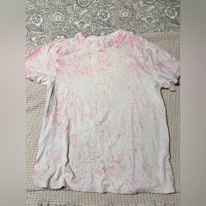 lululemon athletica Pink and White Short Sleeve Tee